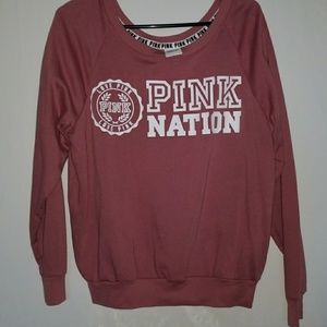 Vs pink soft begonia pink pullover size M